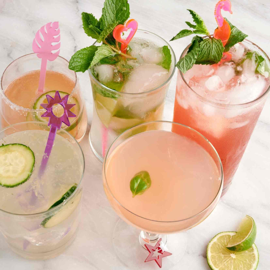 Marble background for 5 must try summer cocktail recipes featured image
