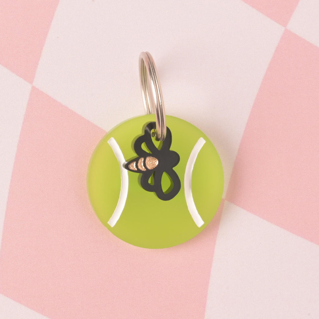 Bee, Seasonal Mini, Tiny Honey Bee Accessory for Pet ID Tag, Cats and Dogs Add-on Charm on tennis ball pet tag