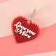 Te amo más, etiqueta para mascota personalizada con corazón grande