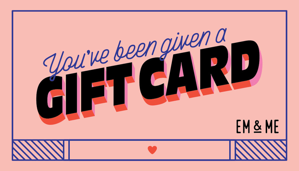 EM&ME giftcard design