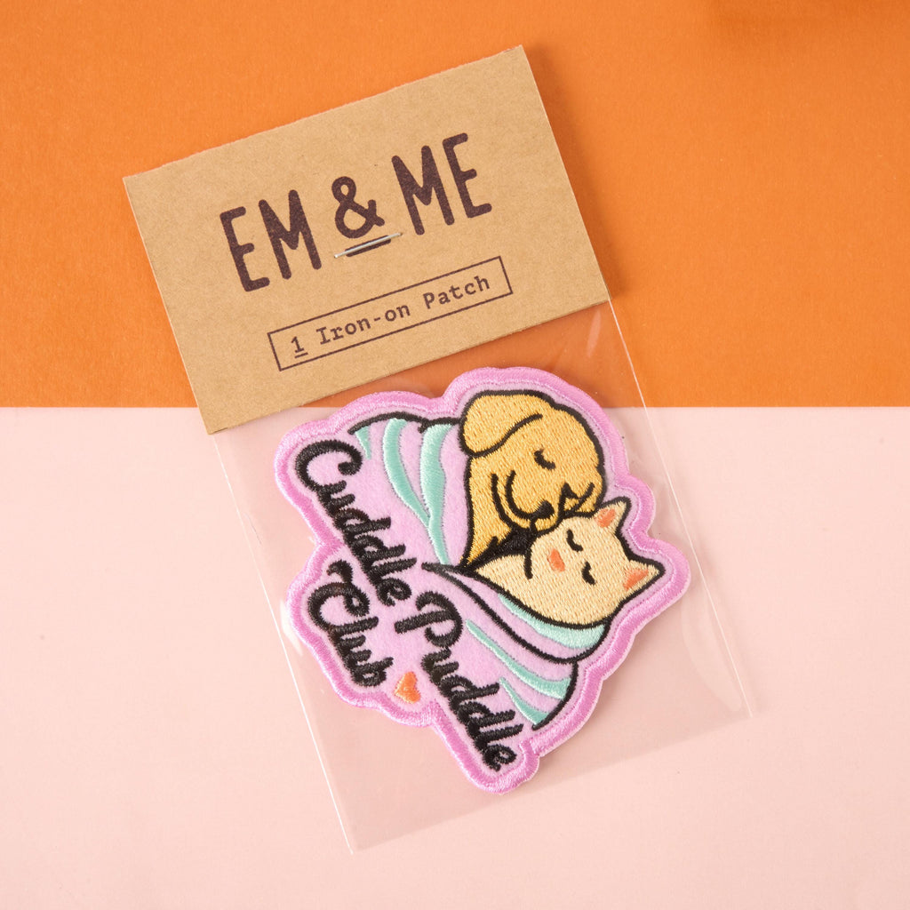 Cute animal lover gift embroidered patch for jackets and bags