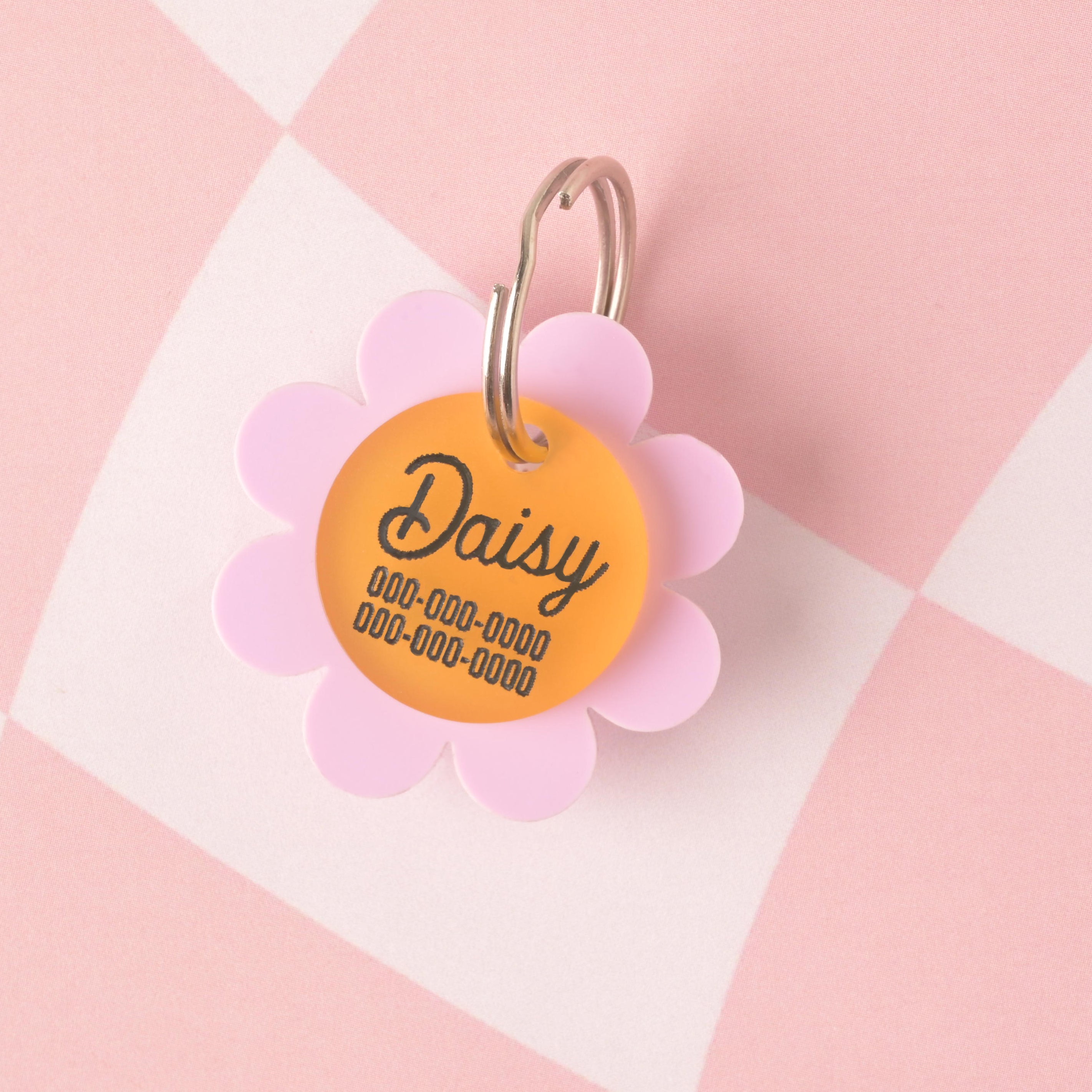 Daisy Flower Personalized Pet Tag