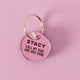Lavender Mirrored Circle Personalized Pet Tag