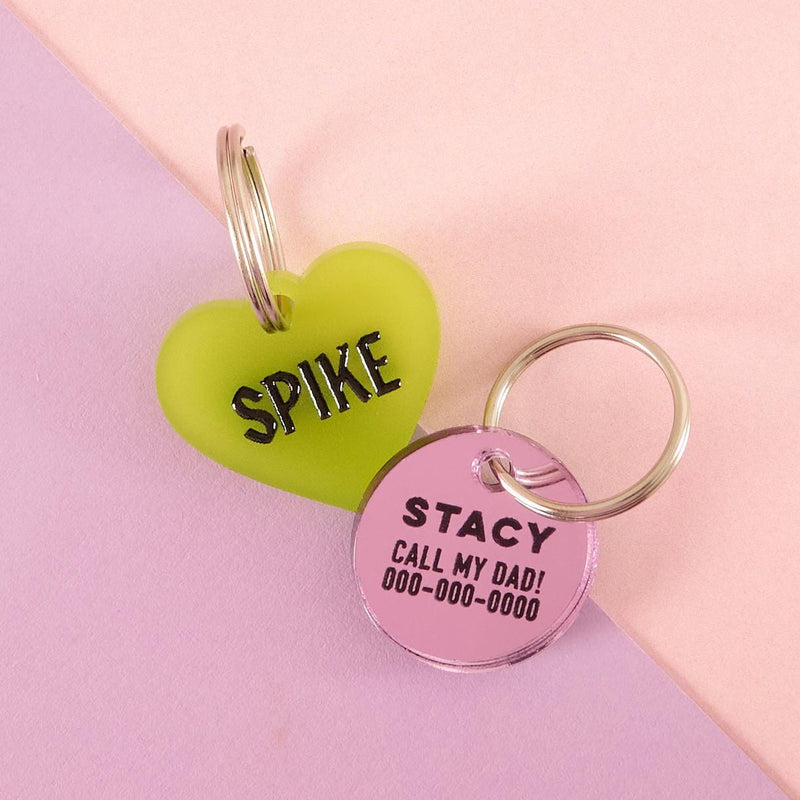 Spike Heart Personalized Pet Tag