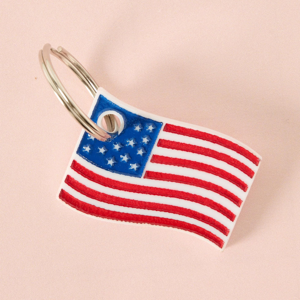 American Flag Personalized Pet Tag – Em & Me Studio