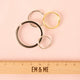 Anillos extra divididos, juego de 3