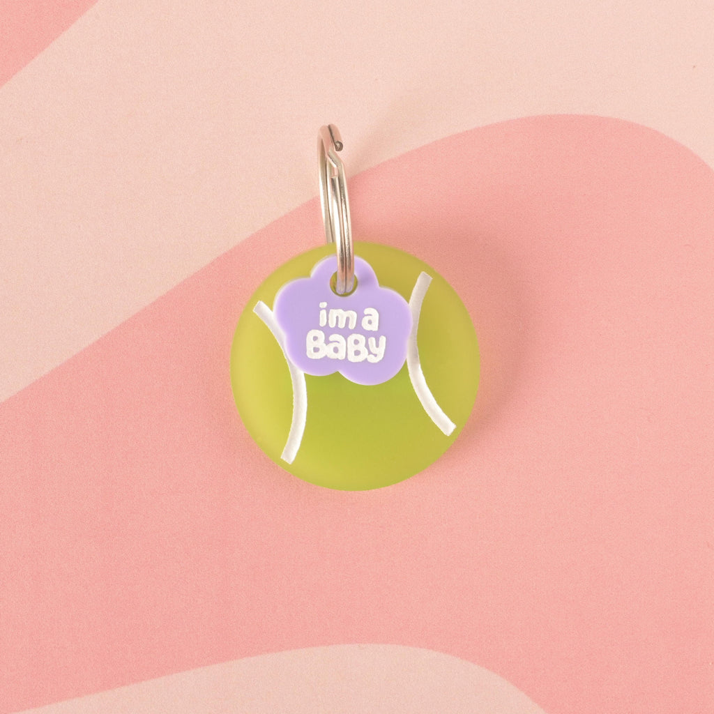 Im a baby, cloud, Seasonal Mini, Tiny Accessory for Pet ID Tag, Cats and Dogs Add-on Charm