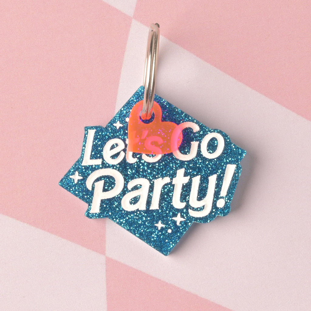 Barbie Inspired Personalized Pet Tag, Let's Go Party ID Tag for Cats and Dogs, Limited Edition, Custom Name and Contact Info Engraved
