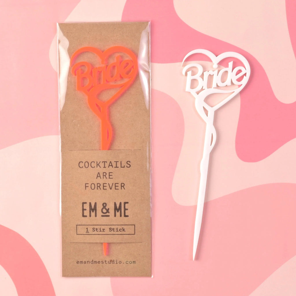 Bride, Cocktails are Forever Stir Stick - emandmestudio