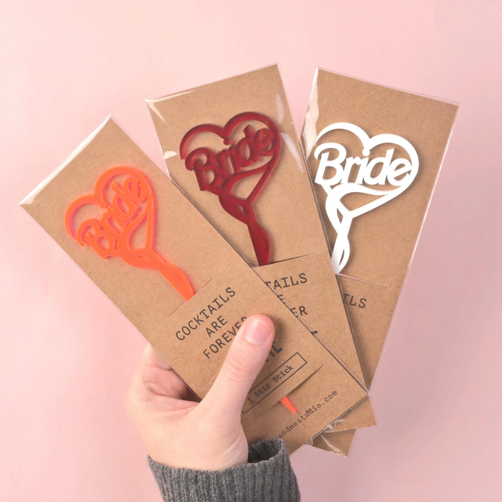Bride, Cocktails are Forever Stir Stick - emandmestudio