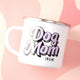 Taza esmaltada de mamá perro