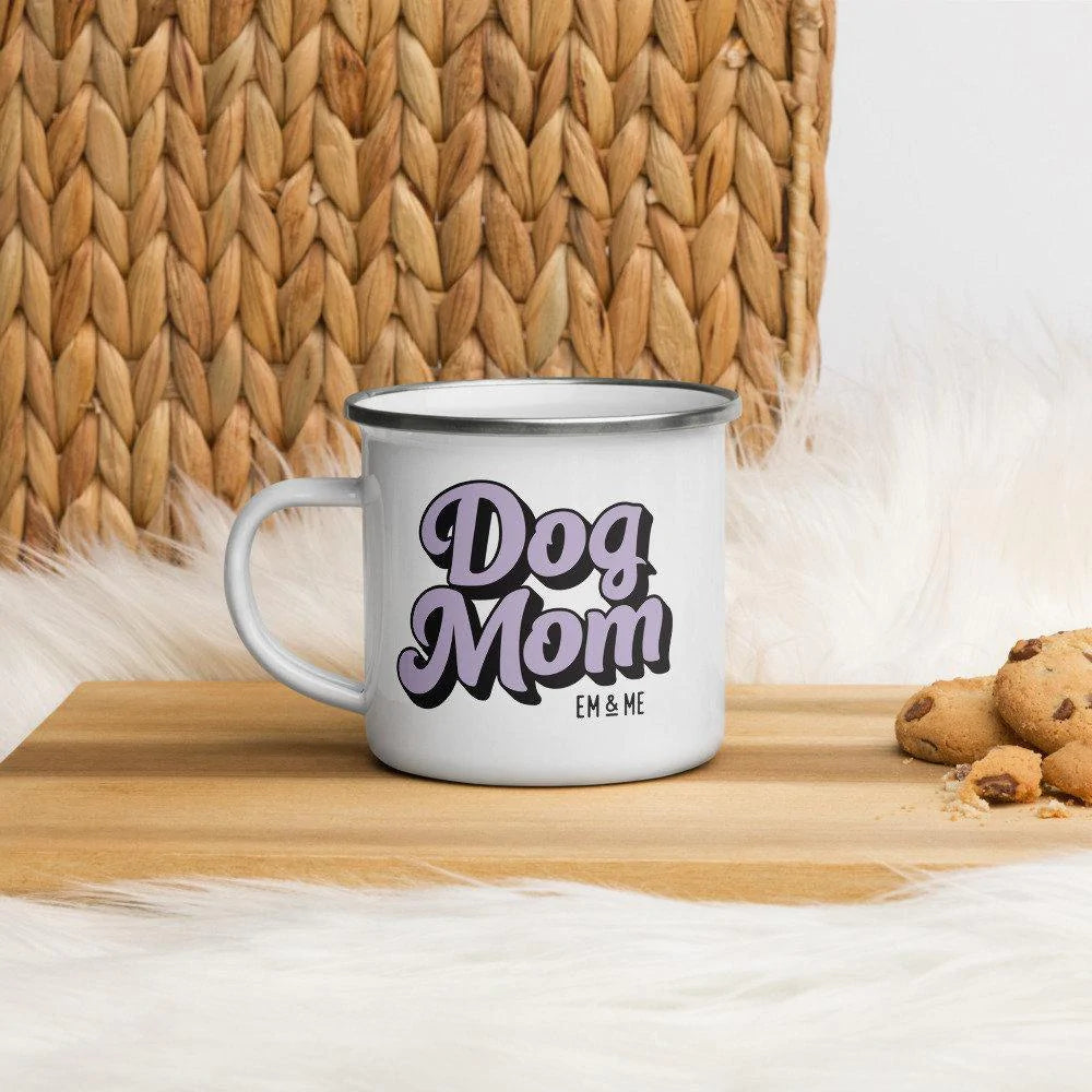 Dog Mom Enamel Mug - emandmestudio