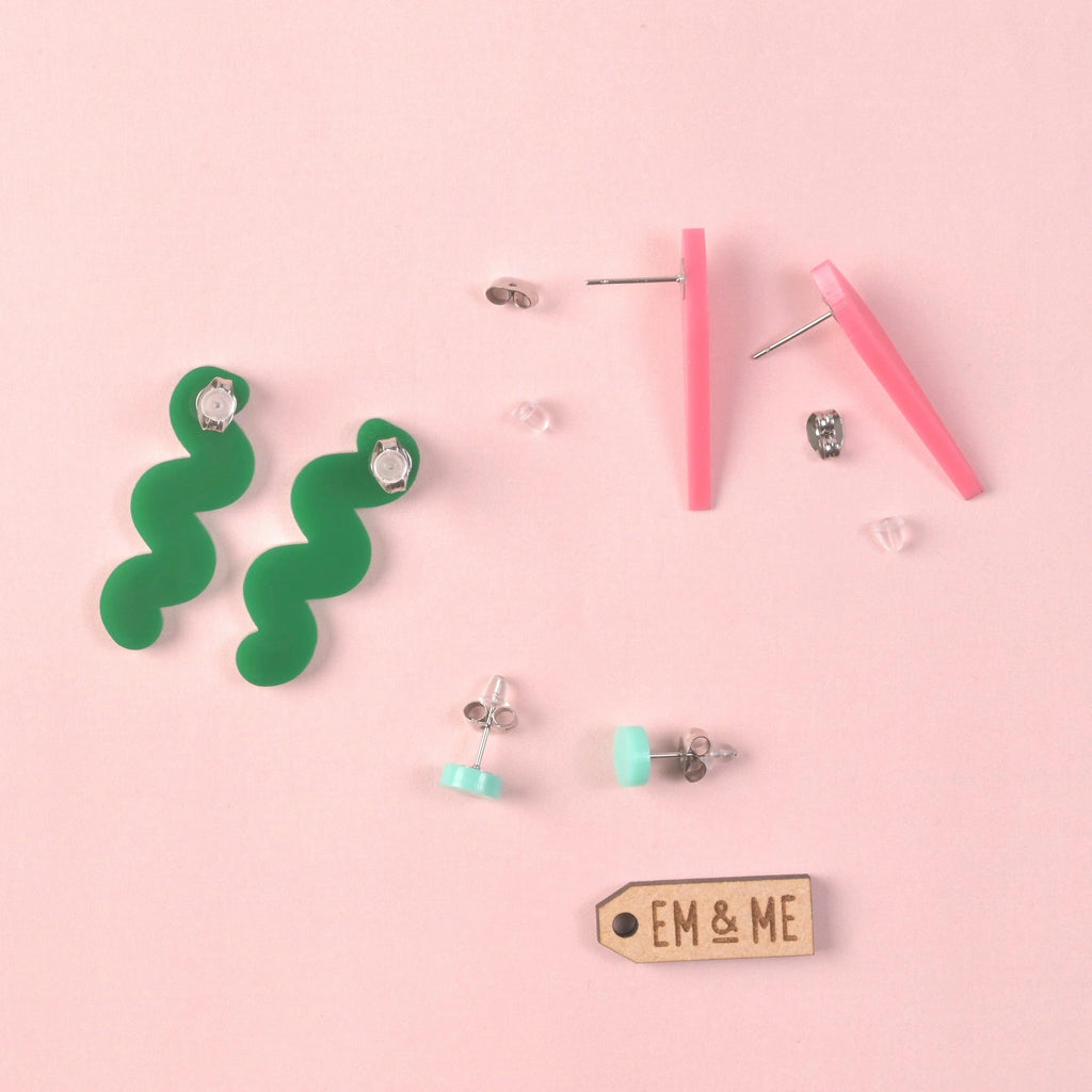 Eclectic Earrings, Set of 3 - emandmestudio