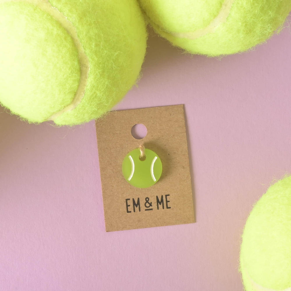 Tennis Ball, Seasonal Mini, Tiny Accessory for Pet ID Tag, Cats and Dogs Add-on Charm