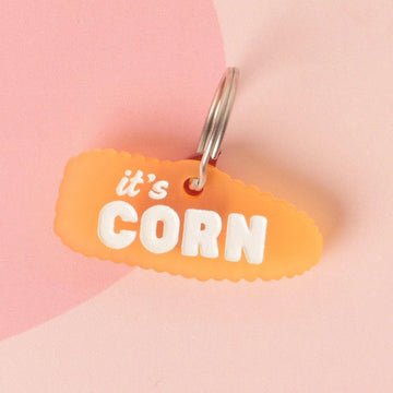 It's Corn, Corn on the cob Personalized Pet Tag, for vegetable loving Pets, ID for Cats and Dogs