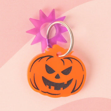 Jack-O-Lantern Pumpkin Personalized Pet tag, Cat or Dog ID Tag, Spooky, Scary, Fall, Halloween