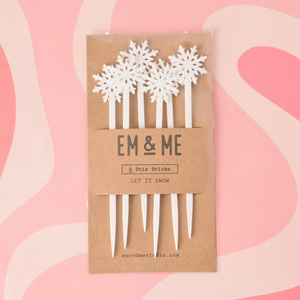 Let it Snow, Christmas Winter Stir Sticks, Evergreen Swizzle Sticks, Holiday Winter Party, Gift Exchange Ideas