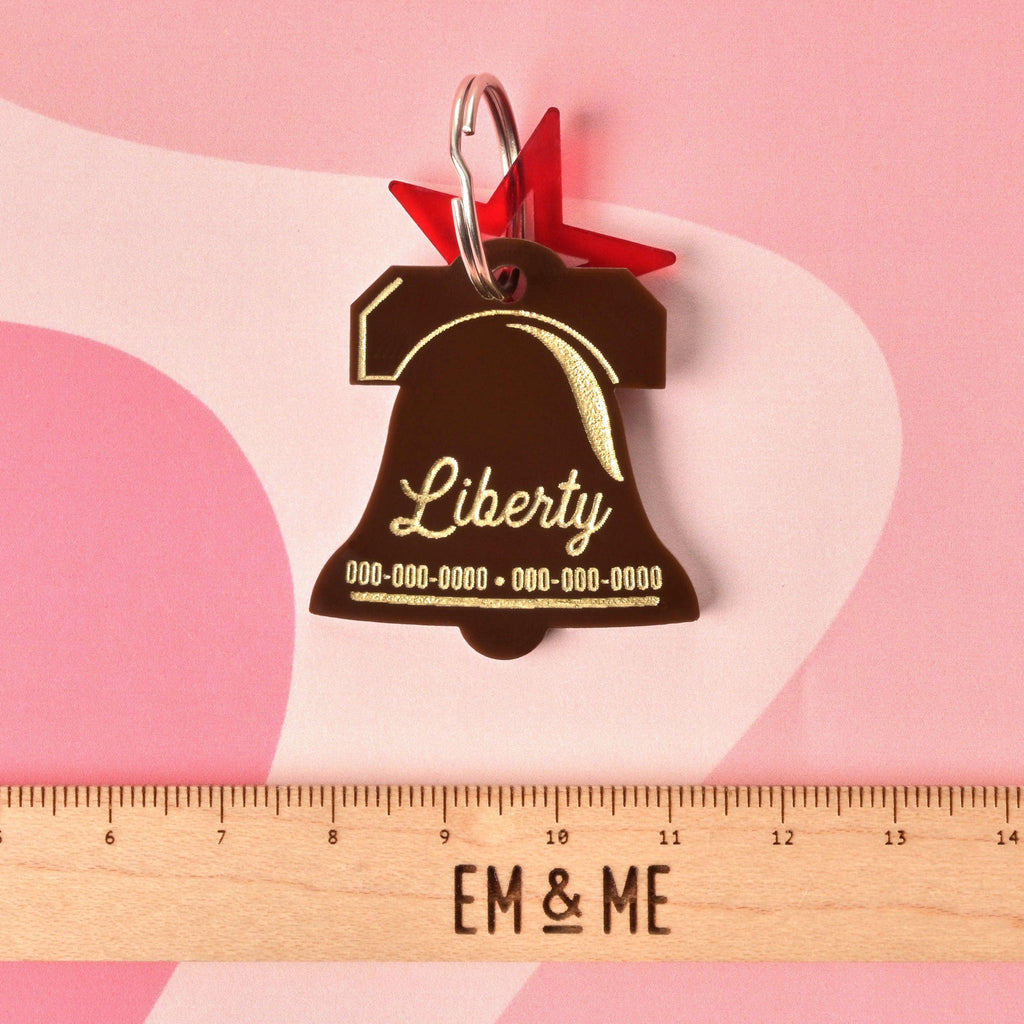 Liberty Bell inspired, Personalized Pet Tag, Cat and Dog ID Tag, Philadelphia, American History, Independence