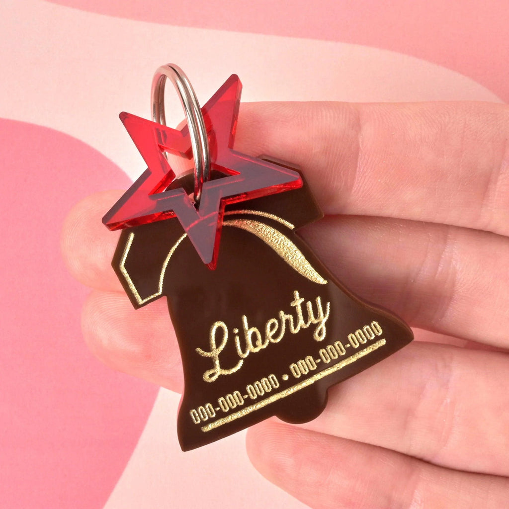 Liberty Bell inspired, Personalized Pet Tag, Cat and Dog ID Tag, Philadelphia, American History, Independence