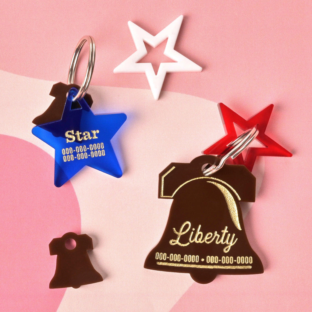 Liberty Bell inspired, Personalized Pet Tag, Cat and Dog ID Tag, Philadelphia, American History, Independence