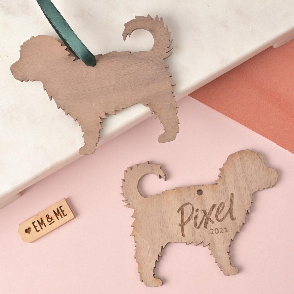 Personalized Pet Silhouette Ornament - emandmestudio