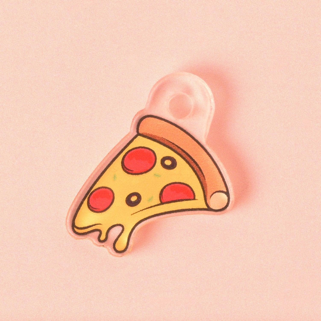 Pizza Mini Charm, Tiny Accessory for Pet ID Tag, Cats and Dogs Add-on Charm