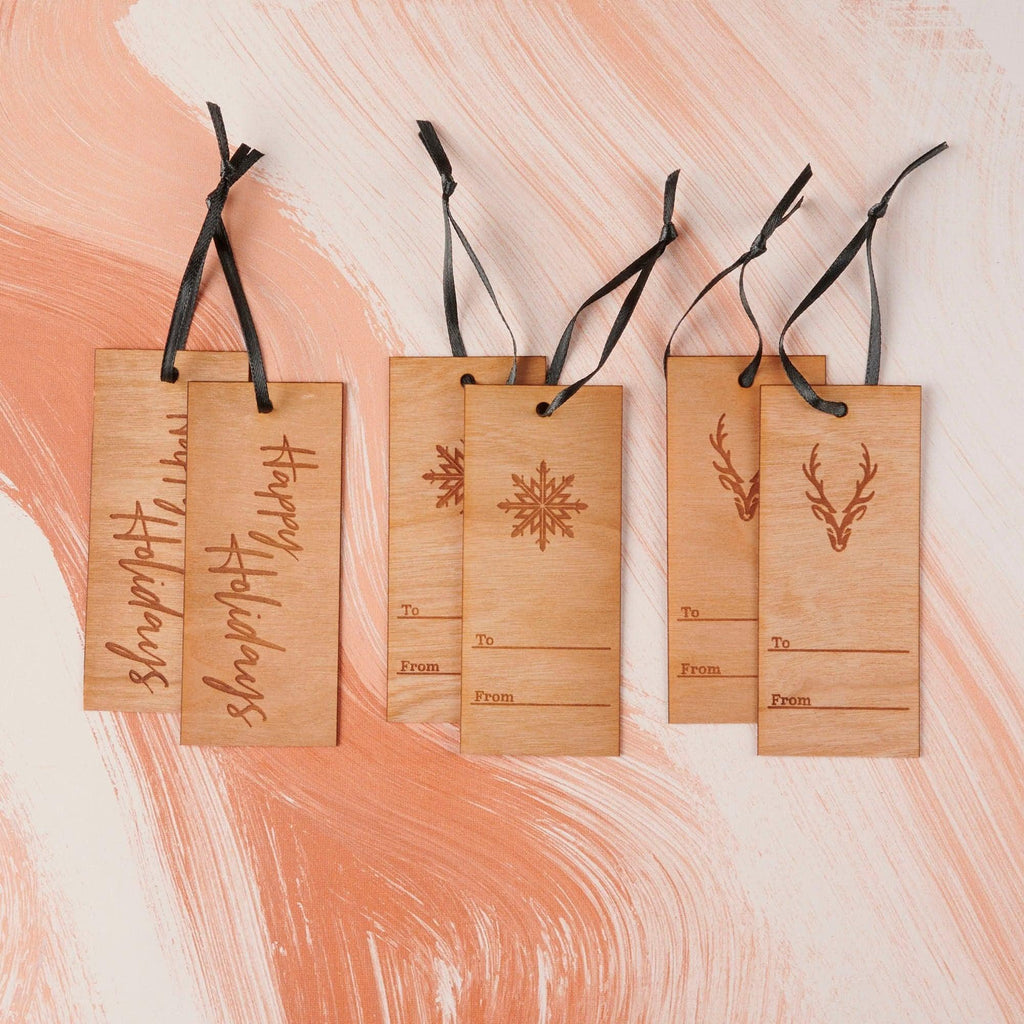 Rectangle Wood Gift Tags, set of 6 - emandmestudio