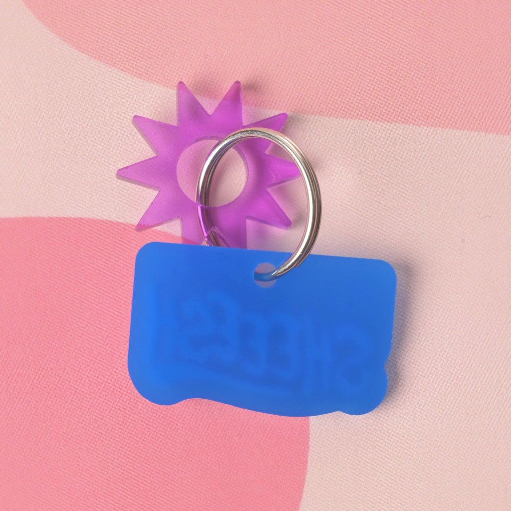 Sheesh, Statement Personalized Pet Tag, Blue Cat and Dog ID Tag, Ice cold