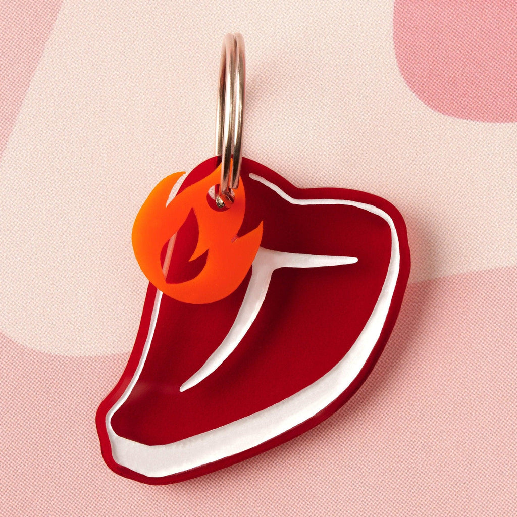T-Bone Steak Personalized Pet Tag - emandmestudio