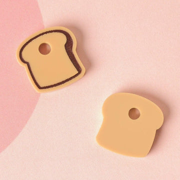 Bread Mini Charm, Tiny Toast Accessory for Pet ID Tag, Cats and Dogs Add-on Charm